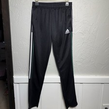 Boys Youth Adidas XL Track Pants Black W/color Stripes On Side, Zip Ankle,pocket