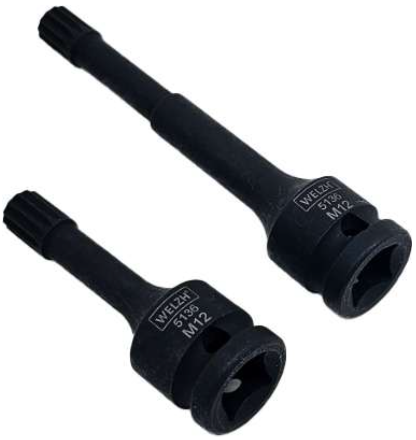 Welzh Werkzeug Special 2 Piece M12 Spline Bit Socket For VAG Wheel Bearing Hubs