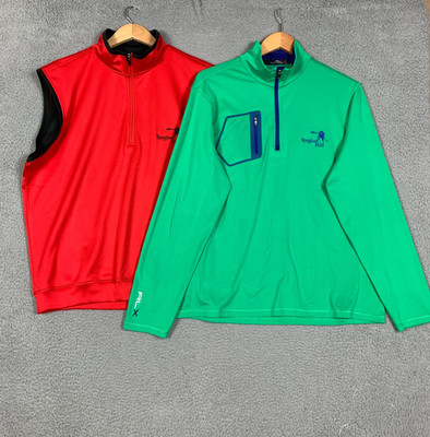 Lot of 2 Spyglass Hill Zero Restriction/RLX Mens Large L Golf Vest/Pullover