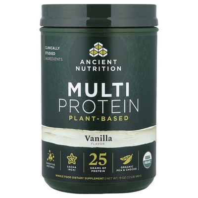 2 X Ancient Nutrition, Multi Protein, Plant Based, Vanilla, 1.2 lb (543 g)