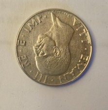 Italia, 50 centesimi 1940. Errore di conio, fallata nel tondello.Condizione SPL.