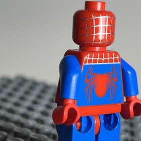 Lego Marvel Spider-Man 1 Minifigure Silver Webbing Blue Arms SPD001 4851 4852 1A