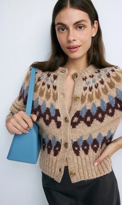 VERONICA BEARD CHRISTINA FAIRISLE CARDIGAN SIZE XL MSRP $648