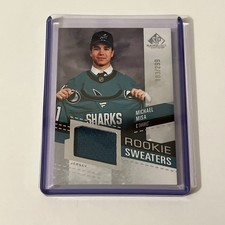 Michael Misa 2025-26 SP Game Used Sweaters Rookie Jersey /299 #RS-MM San Jose