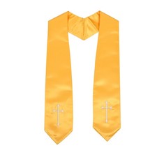 Adults' Traditional Church Choir Stoles with Embroidery Cross 60" Graduation ...