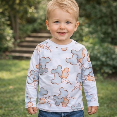 Handmade Bio Jersey Langarmshirt ''Ballon'' Gr. 92 Unisex