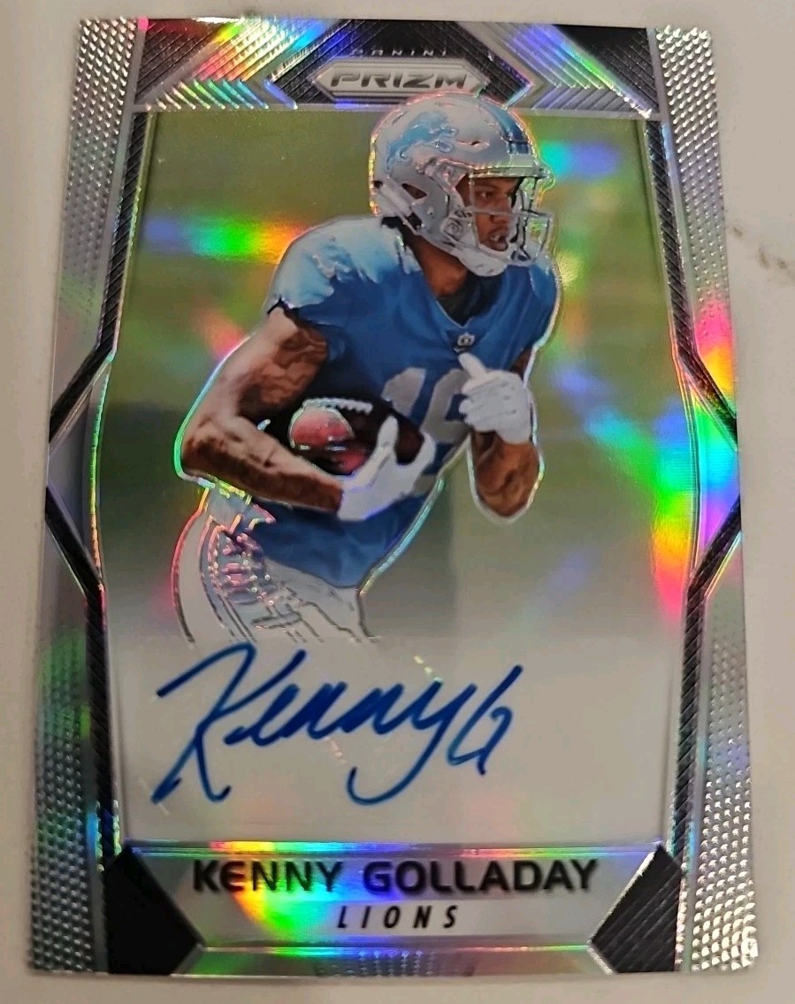 2017 Prizm Football Kenny Golladay Rookie RC Silver Prizm Auto NM
