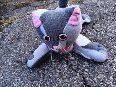 Vintage Tonka Pound Purries Pound Puppies Grey Tabby Cat 12 