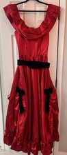 Women's Rubies Regency Collection Theatre Dress Bridgerton Victorian medium Red