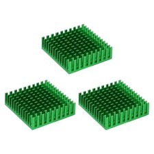 3 Pcs Heatsink 40x40x11mm Aluminum Heat Sink with Thermal Blue Sticker Green