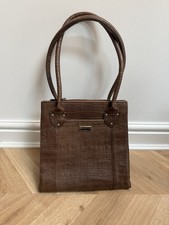 Osprey London Mock Croc Leather Shoulder Bag | Brown | Genuine