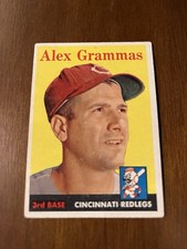 1958 Topps Baseball - Alex Grammas #254 with Redlegs