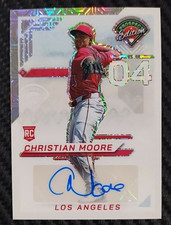 2025 Prospect Edition Christian Moore Chrome /25 Refractor AUTO Rookie ANGELS #4