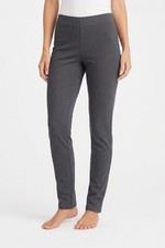 NWT Eileen Fisher Skinny Pant in Charcoal Heavyweight Rayon Knit Ponte Pull-on S