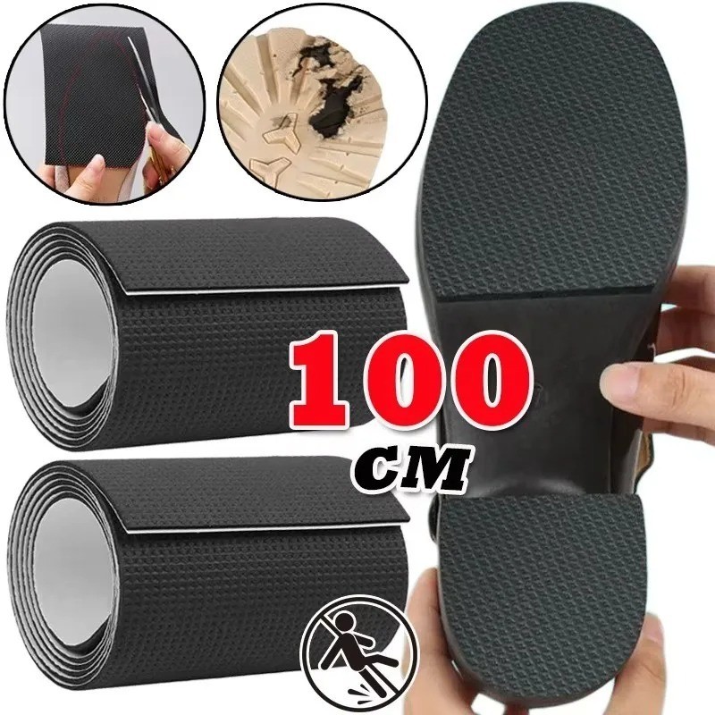 Self-Adhesive EVA Shoe Sole Repair Patch Black Rubber Anti-Slip Protector Pads