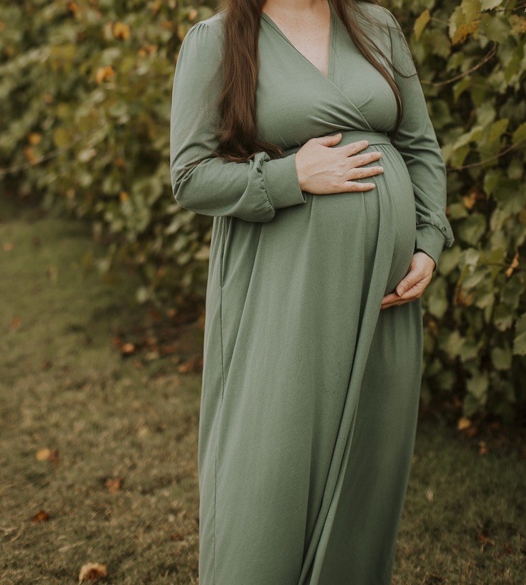 Ouges Women’s Maternity Long Sleeve Wrap V Neck M… - image 1