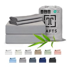 Tafts Queen Sheets Set, Pure 100 Viscose derived from Bamboo Bed Sheets Set,...