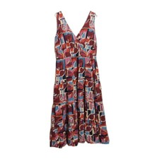 City Chic Ladies Empire Waist Linen Blend Dress Size UK 16 EUC