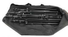 Lot of 6 Impact LS-96HABI/LS-8AI/1103 8' to 9.5' Light Stands/Reflector Holder