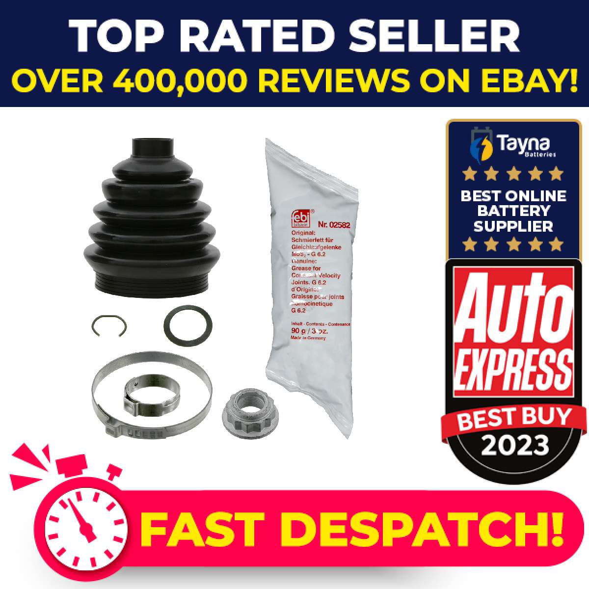 CV Joint Boot fits VW LUPO Mk1 1.4 Front Outer 98 to 05 C.V. Driveshaft Gaiter