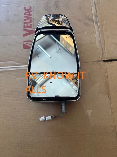 715507 Velvac Mirror Head: Chrome Deluxe w/ Top Hat, Driver Side Heated/Remote G