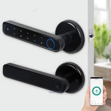 HOMSECUR Smart Digital 4 in1 Entry Fingerprint Password Tuya App Key Door Lock