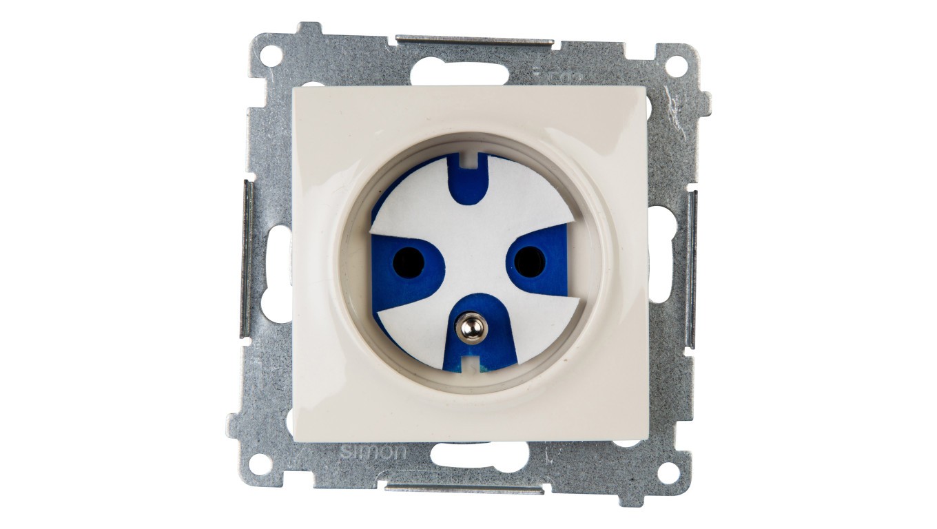 DATA z/u 16A IP20 Single Socket with Simon 54 DGD1.01/41