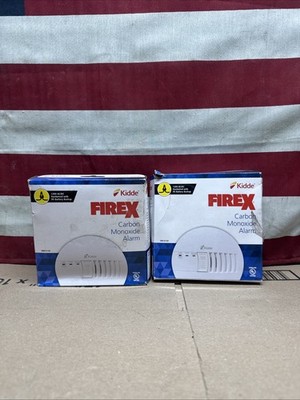 2 Pack Kidde Firex Hardwired Carbon Monoxide Detector w/LED, 9V Backup Battery