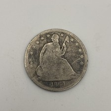 1864-S Seated Liberty Half Dollar 50C, Good G