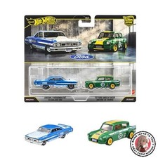 Hot Wheels Premium 2-Pack Custom '64 Galaxy 500 / '67 Ford Anglia Racer Vehicle
