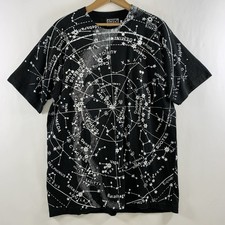 VTG Mens Celestial Stars Chart T-Shirt XL Astronomy Zodiac AOP Science USA Made