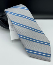 MICHAEL KORS Men's Silk Blend Tie  Silver  Striped  NEW MSRP: 69.50