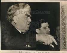 1947 Press Photo UMW Chief John Leis testifies before Senate Labor Committee