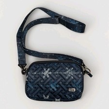 Bolso Bandolera Lug Coupe Azul Copo de Nieve Cremallera Tirador Acolchado