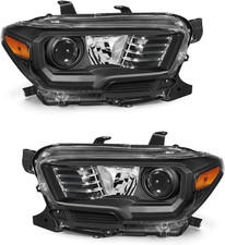 2016-2023 Toyota Tacoma Headlight Assembly Black Housing Amber Reflector Ip65 W 2016-2023 Toyota Tacoma Headlight Assembly Black Housing Amber Reflector Ip65 W