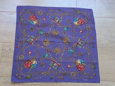 Vintage Celine Paris Designer Cotton Handkerchief Pocket Square Mini Scarf VGC 