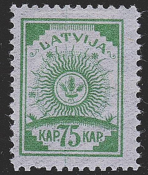 LATVIA 1919 PELURE PAPER no WMK SC# 24 MH HR SCARCE KEY VALUE