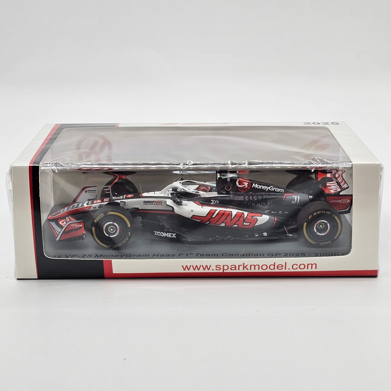 Spark Haas VF-25 #31 Esteban Ocon Canadian F1 GP 2025 (200th Race) 1/43 Scale S9