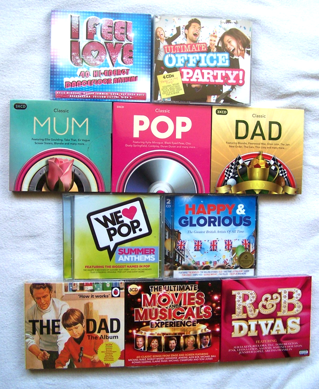 JOB LOT / BUNDLE OF 10 - Mixed CD Compilations - New & Sealed Pop Rock Soul ETC