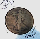 Photo of a 1919-D Walking Liberty Half Dollar from an eBay listing that sold on Jul 22, 2026