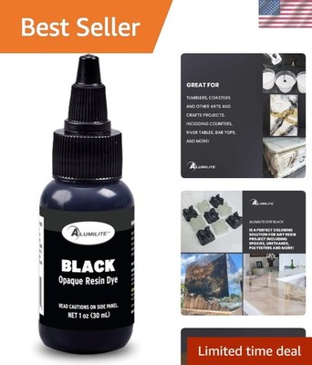 Liquid Color Dye Black - 1 oz, Highly Concentrated, Versatile for Resin & Art...