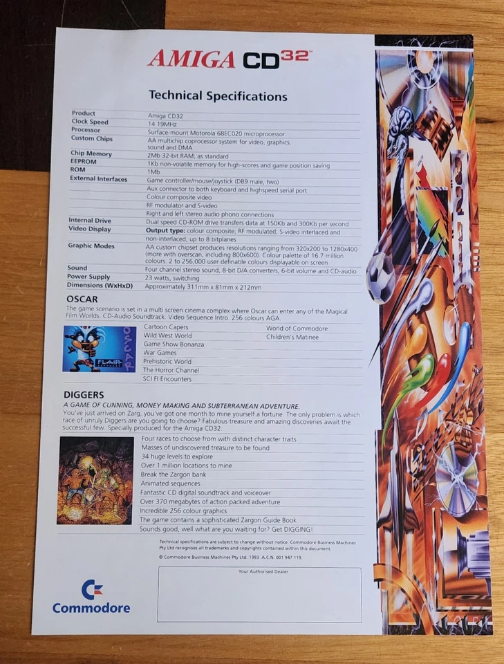 РЕДКАЯ брошюра Commodore Amiga CD32 как новая 👌 бесплатная 📫 почта  - Изображение 2 из 3