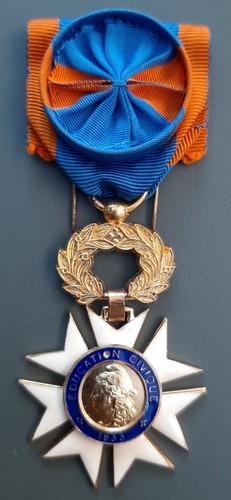 Médaille Officier De L'Éducation Sociale Française - Décoration Officielle - Occasion