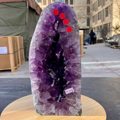 10.10LB Natural agate Amethyst geode quartz cluster crystal Cathedral specimen