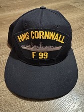 Vintage HMS Cornwall F 99 Black Adjustable Hat. Made In America.