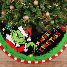 GRINCH Christmas Tree Skirt Green Tree Skirt Christmas Decorations Xmas