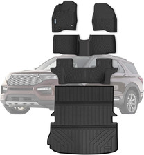Floor Mats Large Trunk Mat for 2015-2017 2018 2019 Ford Explorer Tpe All Weath