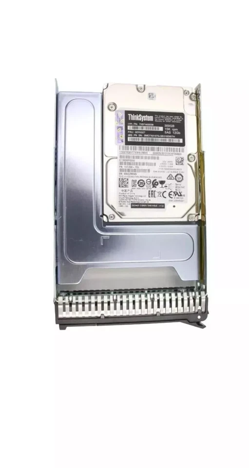 7XB7A00038 00YK027 Lenovo 300GB 15K 3.5" 12Gb/s SAS Hard Drive HDD with bracket - Image 2 of 2