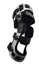 ISO Preferred OA Dual Upright ROM Hinge Knee Brace Suspension Sleeve Med Left