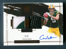 2022 Impeccable Elegance Helmet Cleat Autograph Christian Watson 2/5 A44 485